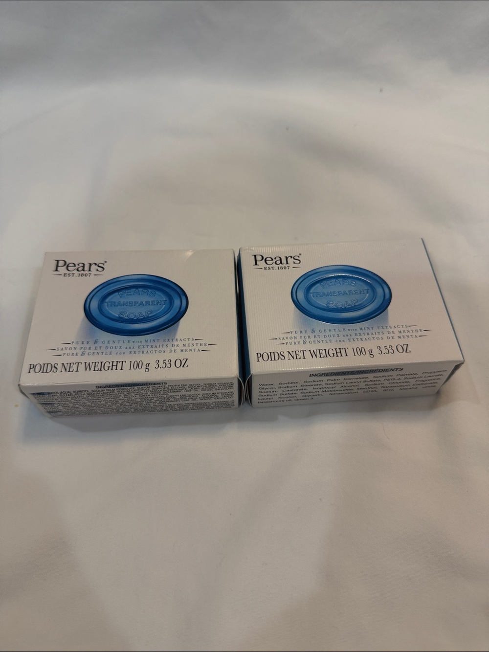 Gentle Clear Soap Bar - White with Blue Accent